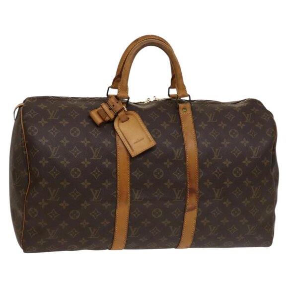 LOUIS VUITTON Monogram Keepall 50 Boston Bag LV Auth - Picture 1 of 16